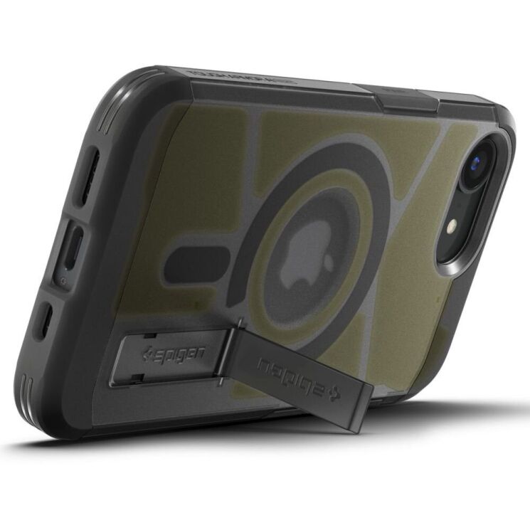 Защитный чехол Spigen (SGP) Tough Armor (MagFit) для Apple iPhone 16e (ACS09138) - Frost Black: фото 3 из 17