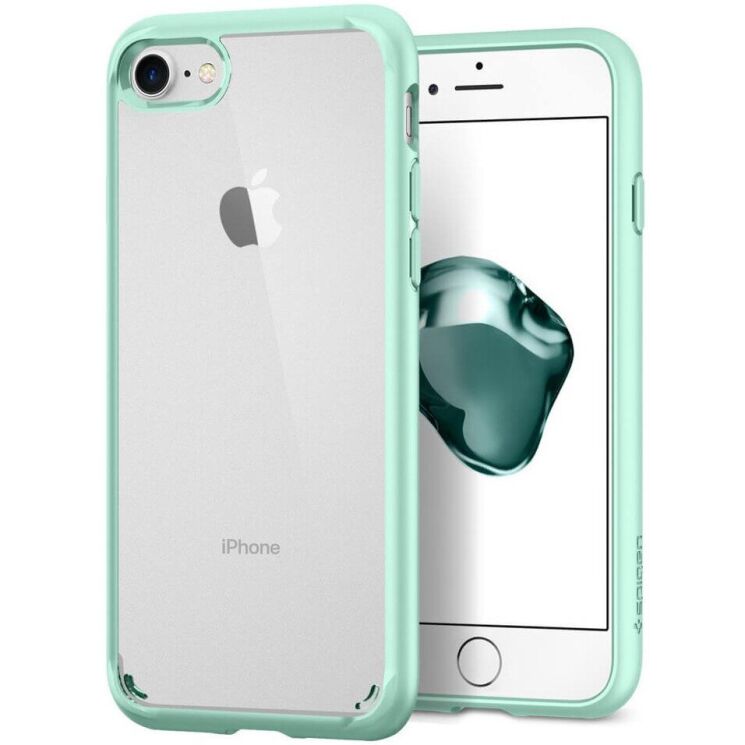 Защитный чехол Spigen (SGP) Ultra Hybrid для Apple iPhone SE 2 (2020) / iPhone 8 / iPhone 7 - Mint: фото 1 из 12