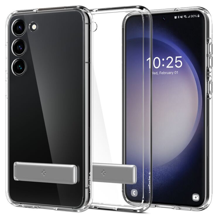 Защитный чехол Spigen (SGP) Ultra Hybrid S для Samsung Galaxy S23 Plus (S916) - Crystal Clear: фото 1 из 20