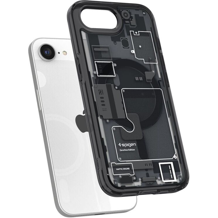 Защитный чехол Spigen (SGP) Ultra Hybrid Zero One (MagFit) для Apple iPhone 16e (ACS09141) - One Black: фото 3 из 16