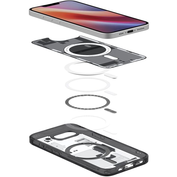 Защитный чехол Spigen (SGP) Ultra Hybrid Zero One (MagFit) для Apple iPhone 16e (ACS09141) - One Black: фото 5 из 16