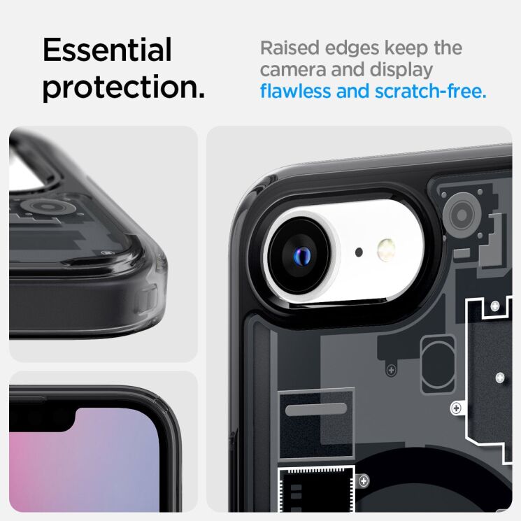 Защитный чехол Spigen (SGP) Ultra Hybrid Zero One (MagFit) для Apple iPhone 16e (ACS09142) - One White: фото 14 из 16