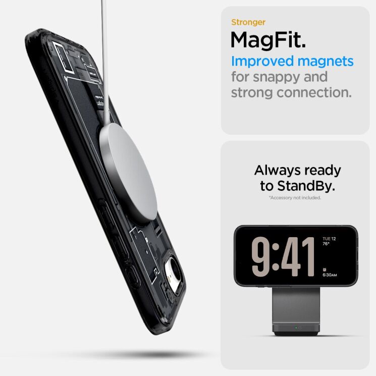Защитный чехол Spigen (SGP) Ultra Hybrid Zero One (MagFit) для Apple iPhone 16e (ACS09142) - One White: фото 13 из 16