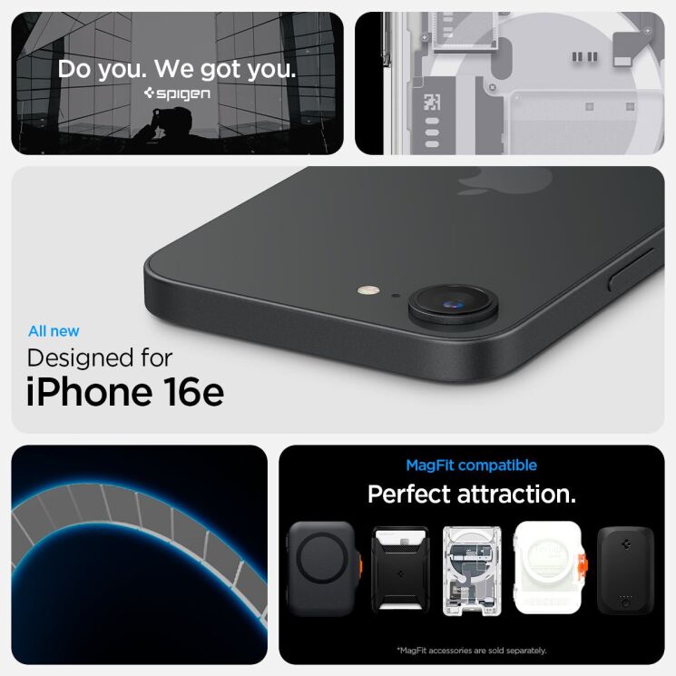Защитный чехол Spigen (SGP) Ultra Hybrid Zero One (MagFit) для Apple iPhone 16e (ACS09142) - One White: фото 16 из 16