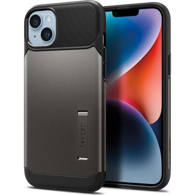 Захисний чохол Spigen Slim Armor для iPhone 14 (ACS04684) - Gunmetal: фото 1 з 6