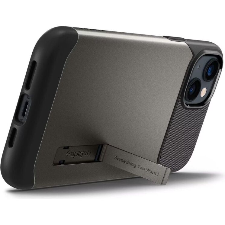 Захисний чохол Spigen Slim Armor для iPhone 14 (ACS04684) - Gunmetal: фото 2 з 6
