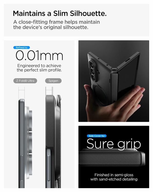Защитный чехол Spigen Slim Armor Pro S (MagFit) для Samsung Galaxy Fold 8 Ultra (ACS11778) - Black (424078B) Защитный чехол Spigen Slim Armor Pro S (MagFit) для Samsung Galaxy Fold 8 Ultra (ACS11778) - Black: фото 9 из 13