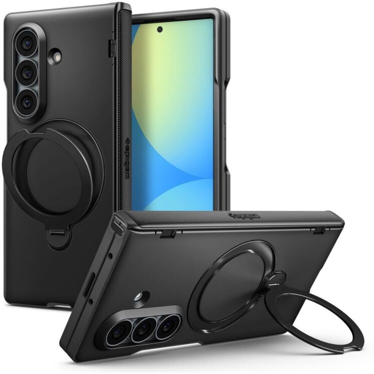 Защитный чехол Spigen Slim Armor Pro S (MagFit) для Samsung Galaxy Fold 8 Ultra (ACS11778) - Black (424078B) Защитный чехол Spigen Slim Armor Pro S (MagFit) для Samsung Galaxy Fold 8 Ultra (ACS11778) - Black: фото 3 из 13