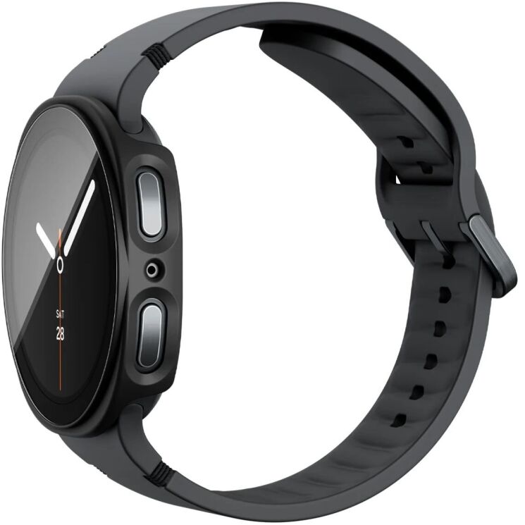 Защитный чехол Spigen Thin Fit 360 (FW) для Samsung Galaxy Watch 9 (44mm) / Watch 8 (44mm) ACS11602 - Black: фото 5 из 11