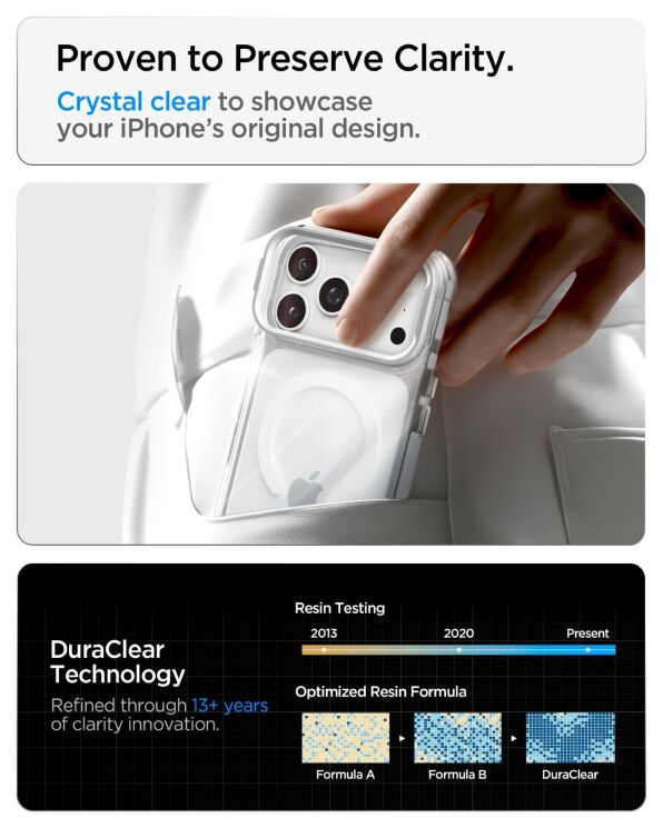 Захисний чохол Spigen Ultra Hybrid Optik S (MagFit) для iPhone 18 Pro / 17 Pro (ACS11921) - Clear / Silver: фото 12 з 12