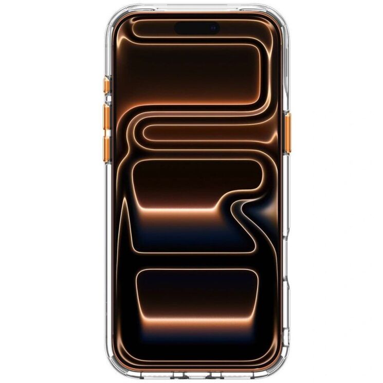 Захисний чохол Spigen Ultra Hybrid Optik S (MagFit) для iPhone 18 Pro / 17 Pro (ACS11923) - Clear / Orange: фото 4 з 12