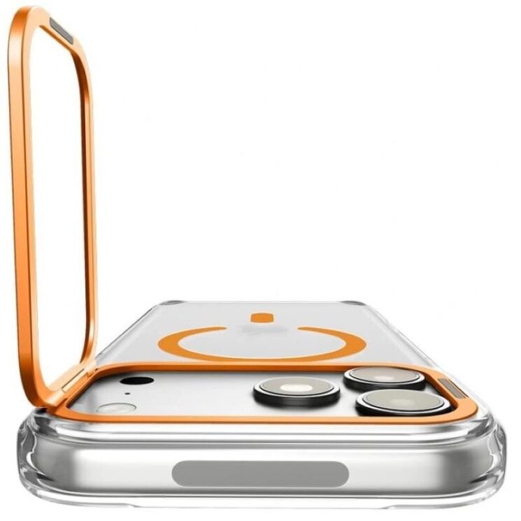 Захисний чохол Spigen Ultra Hybrid Optik S (MagFit) для iPhone 18 Pro / 17 Pro (ACS11923) - Clear / Orange: фото 5 з 12