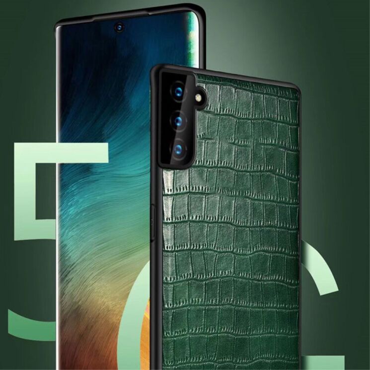 Защитный чехол SULADA Crocodile Style для Samsung Galaxy S22 Plus - Black: фото 2 из 7
