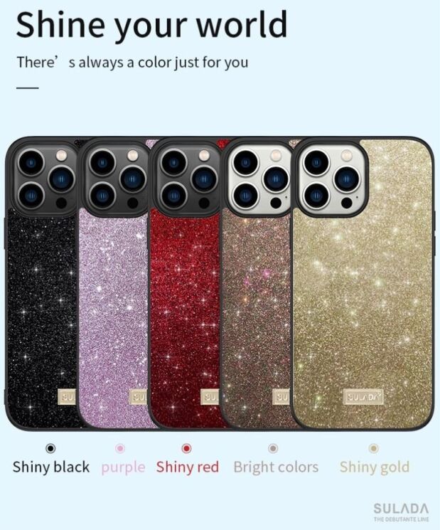 Защитный чехол SULADA Dazzling Glittery для Apple iPhone 15 Pro Max - Multicolor: фото 2 из 7