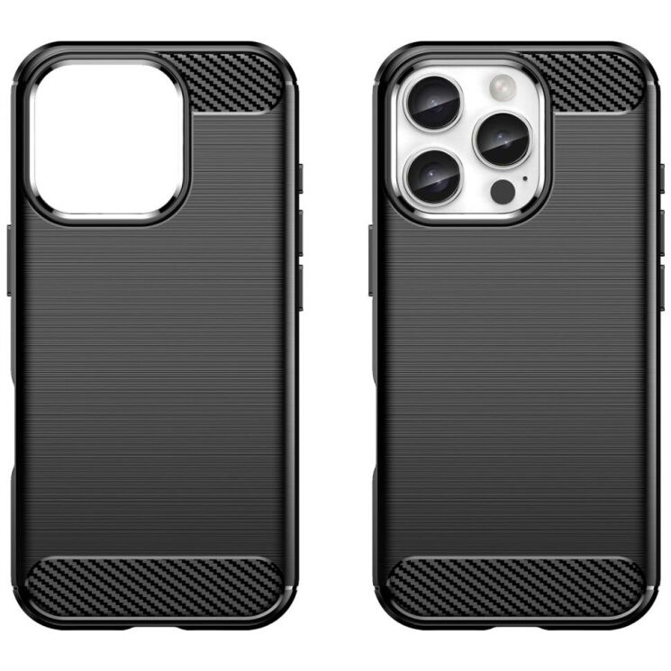 Защитный чехол UniCase Carbon для Apple iPhone 16 Pro Max - Black: фото 2 из 8