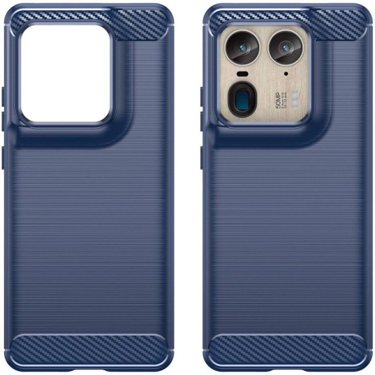 Защитный чехол UniCase Carbon для Motorola Edge 50 Ultra - Blue: фото 2 из 8