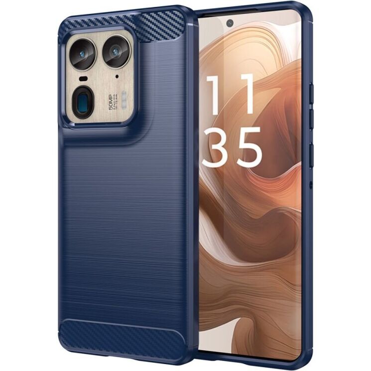 Защитный чехол UniCase Carbon для Motorola Edge 50 Ultra - Blue: фото 1 из 8