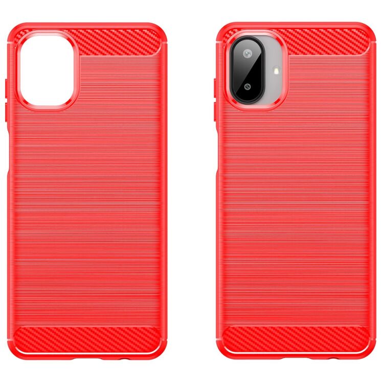 Защитный чехол UniCase Carbon для Samsung Galaxy A07 (A075) - Red: фото 2 из 8