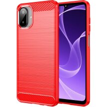 Защитный чехол UniCase Carbon для Samsung Galaxy A07 (A075) - Red: фото 1 из 8