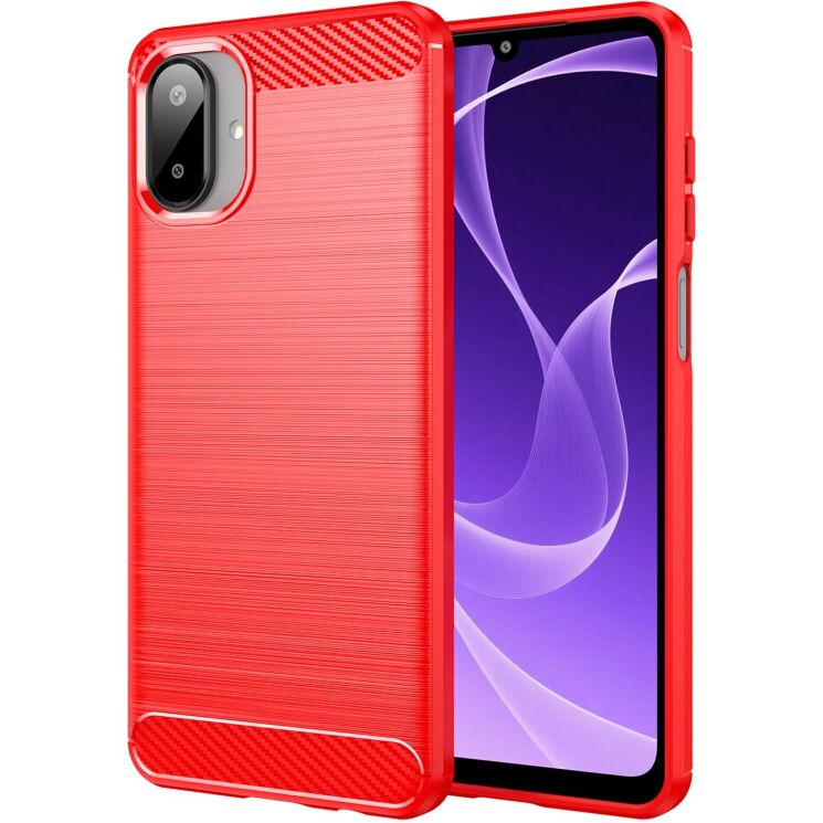 Защитный чехол UniCase Carbon для Samsung Galaxy A07 (A075) - Red: фото 1 из 8