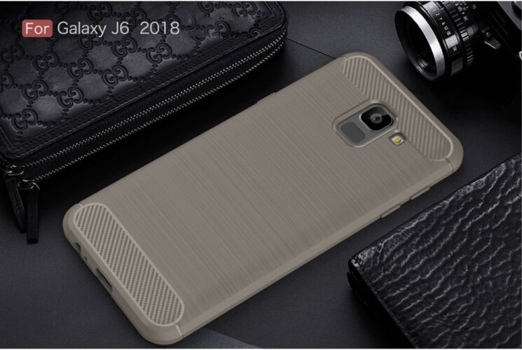 Захисний чохол UniCase Carbon для Samsung Galaxy J6 2018 (J600) - Grey: фото 2 з 7