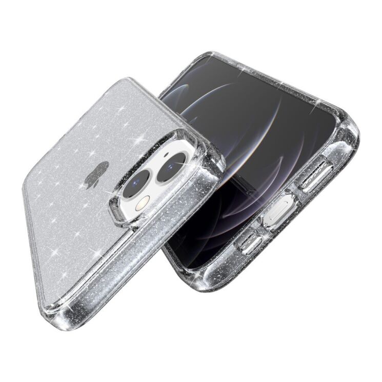 Захисний чохол UniCase Glitter Shell для Apple iPhone 14 - Grey: фото 7 з 9