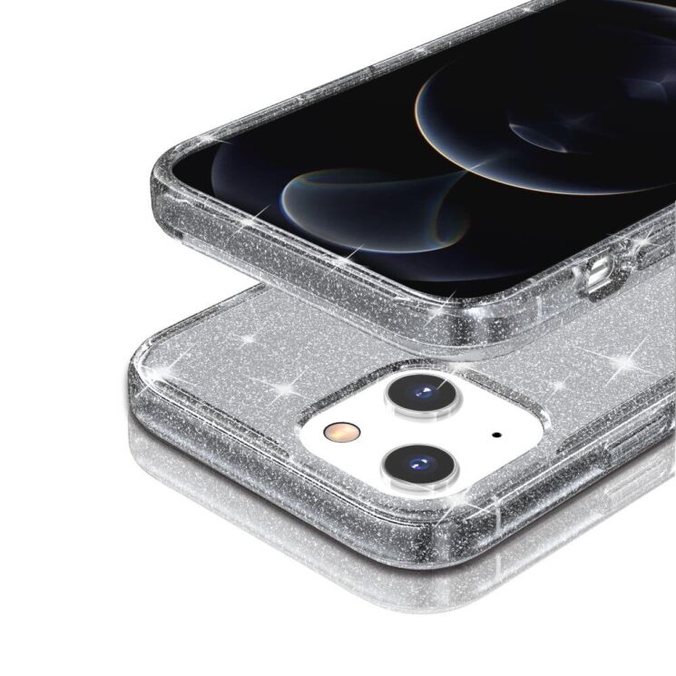 Захисний чохол UniCase Glitter Shell для Apple iPhone 14 - Grey: фото 6 з 9