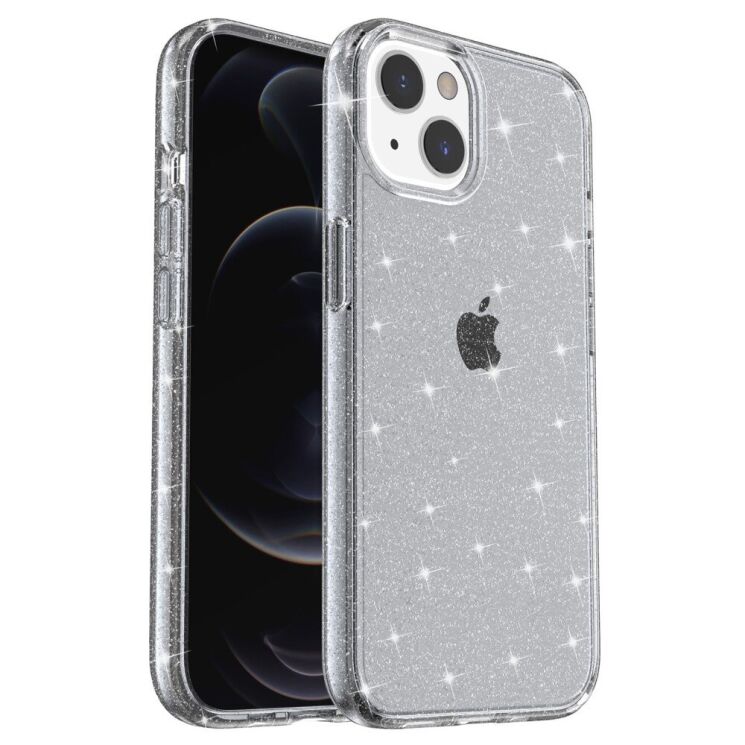 Захисний чохол UniCase Glitter Shell для Apple iPhone 14 - Grey: фото 1 з 9