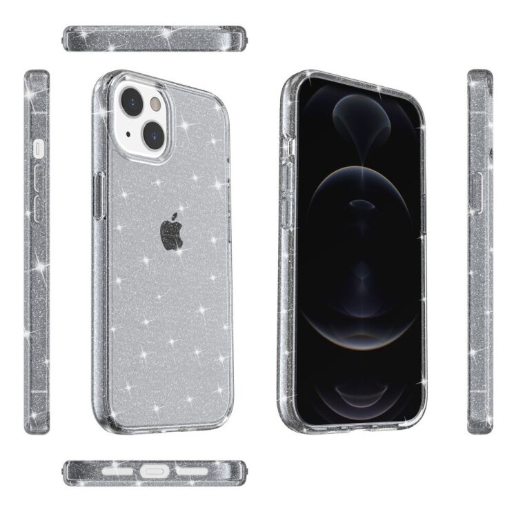 Захисний чохол UniCase Glitter Shell для Apple iPhone 14 - Grey: фото 8 з 9