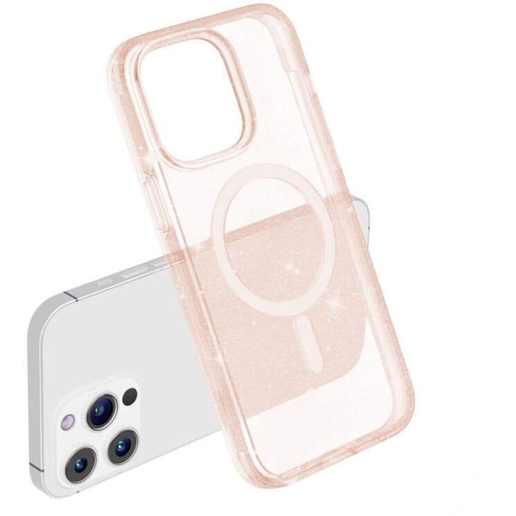 Защитный чехол UniCase Glitter Series MagSafe для Apple iPhone 15 Pro - Gold: фото 5 из 6