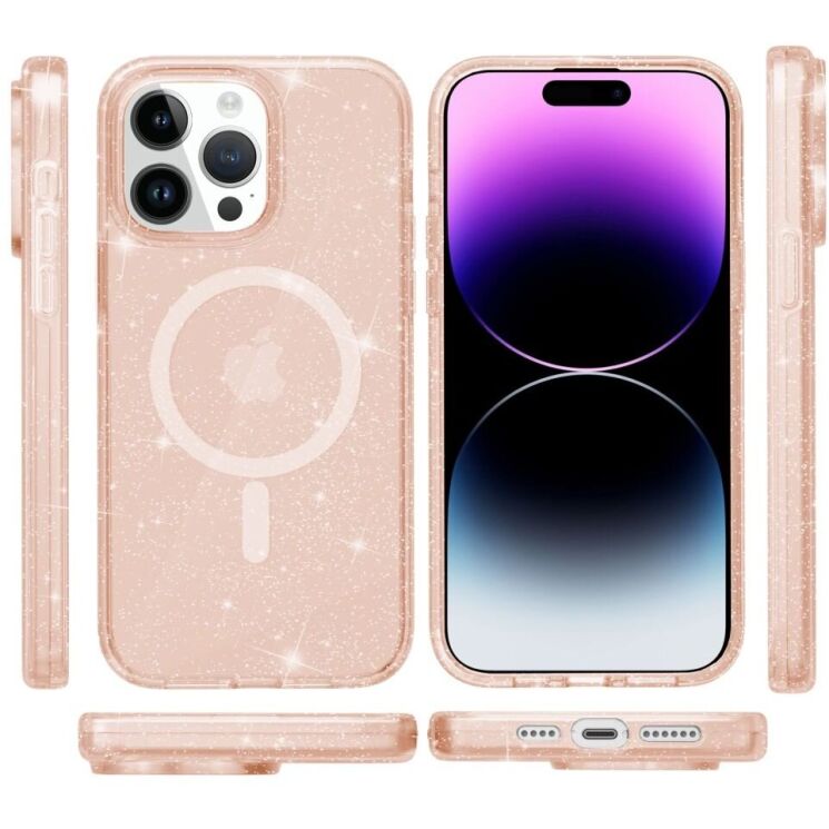 Защитный чехол UniCase Glitter Series MagSafe для Apple iPhone 15 Pro - Gold: фото 6 из 6