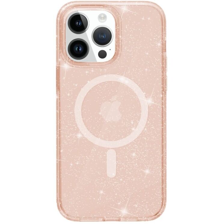 Защитный чехол UniCase Glitter Series MagSafe для Apple iPhone 15 Pro - Gold: фото 3 из 6