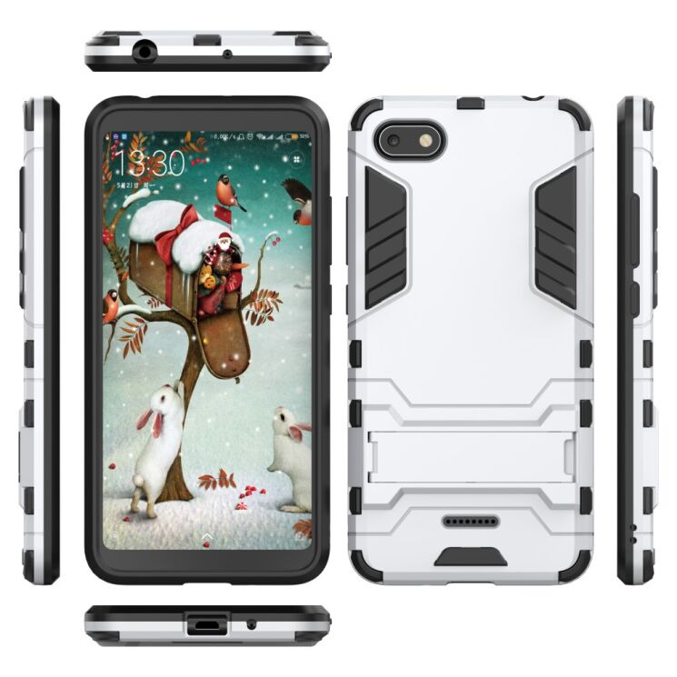 Захисний чохол UniCase Hybrid для Xiaomi Redmi 6A - Silver: фото 4 з 7