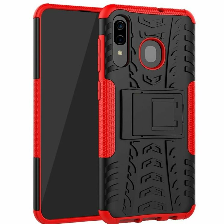 Захисний чохол UniCase Hybrid X для Samsung Galaxy A30 (A305) / A20 (A205) - Red: фото 2 з 8