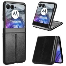 Защитный чехол UniCase Leather Series (FF) для Motorola Razr 50 / Razr 70 - Black: фото 1 из 7