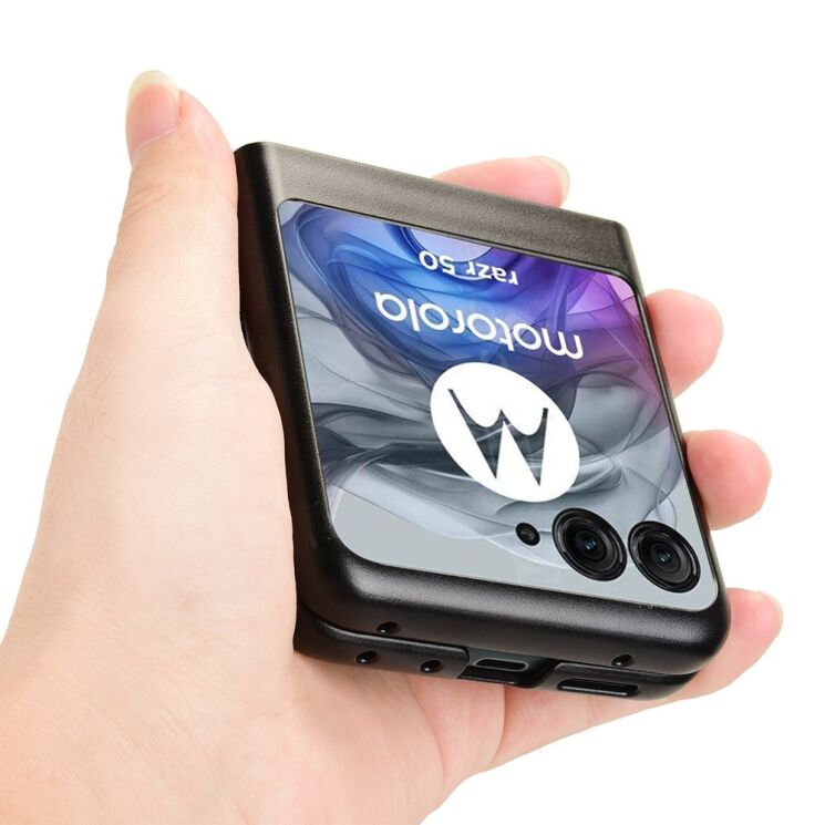 Защитный чехол UniCase Leather Series (FF) для Motorola Razr 50 / Razr 70 - Black: фото 7 из 7