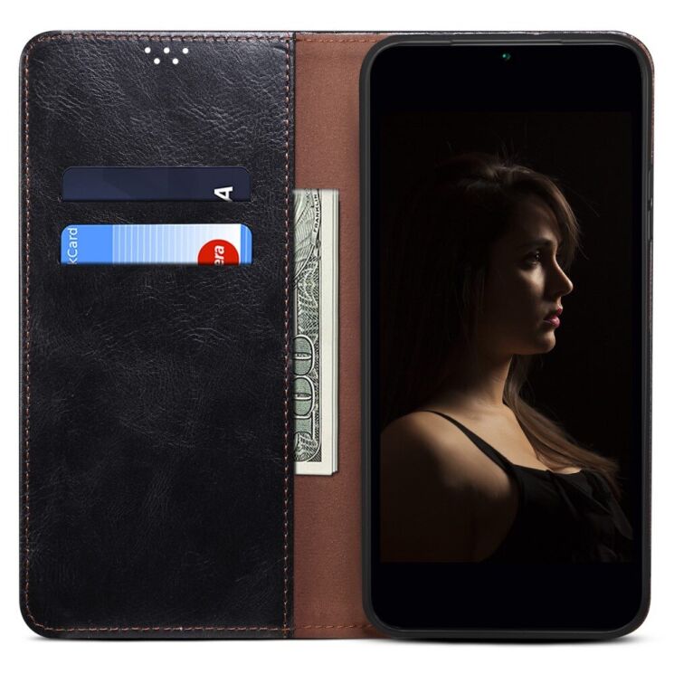 Защитный чехол UniCase Leather Wallet для Apple iPhone 14 Pro - Black: фото 4 из 9