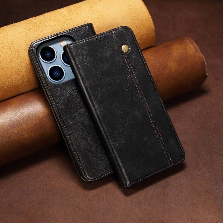 Защитный чехол UniCase Leather Wallet для Apple iPhone 14 Pro - Green: фото 9 из 9