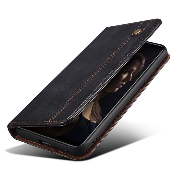 Защитный чехол UniCase Leather Wallet для Apple iPhone 14 Pro - Black: фото 6 из 9