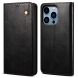 Защитный чехол UniCase Leather Wallet для Apple iPhone 14 Pro - Black (301375B). Фото 1 из 9
