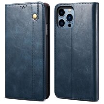 Защитный чехол UniCase Leather Wallet для Apple iPhone 14 Pro Max - Blue: фото 1 из 9