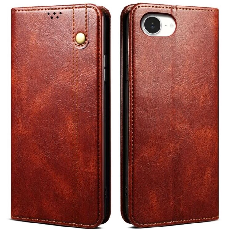 Захисний чохол UniCase Leather Wallet для Apple iPhone 16e - Brown: фото 1 з 7