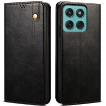 Защитный чехол UniCase Leather Wallet для Motorola Edge 60 / Edge 60 Fusion - Black: фото 1 из 7