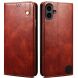 Защитный чехол UniCase Leather Wallet для Nothing CMF Phone 1 - Brown (370926Z). Фото 1 из 6