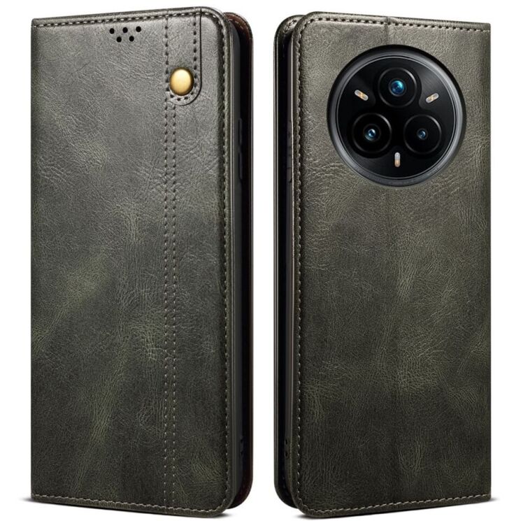 Защитный чехол UniCase Leather Wallet для Realme 14 Pro Plus - Green: фото 1 из 7