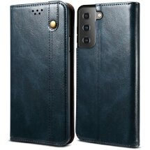 Защитный чехол UniCase Leather Wallet для Samsung Galaxy S21 (G991) - Blue: фото 1 из 16