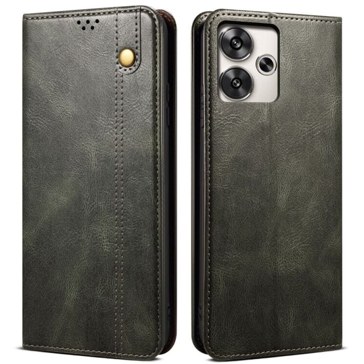 Защитный чехол UniCase Leather Wallet для Xiaomi Redmi 13 - Green: фото 1 из 6