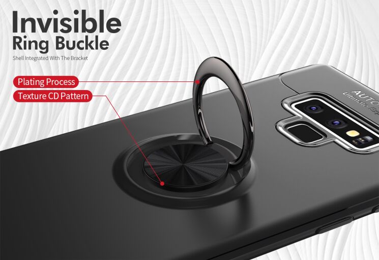 Захисний чохол UniCase Magnetic Ring для Samsung Galaxy Note 9 (N960) - Black: фото 5 з 11