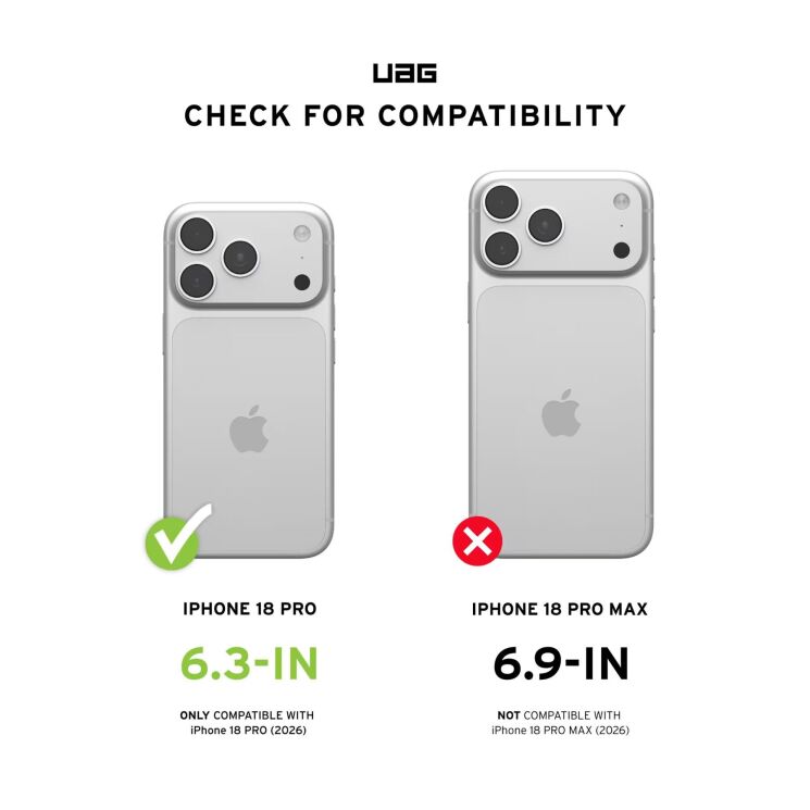 Защитный чехол URBAN ARMOR GEAR Plyo LT Magsafe для iPhone 18 Pro (11459311433B) - Ice / Smoke (440117I) Защитный чехол URBAN ARMOR GEAR Plyo LT Magsafe для iPhone 18 Pro (11459311433B) - Ice / Smoke: фото 5 из 10