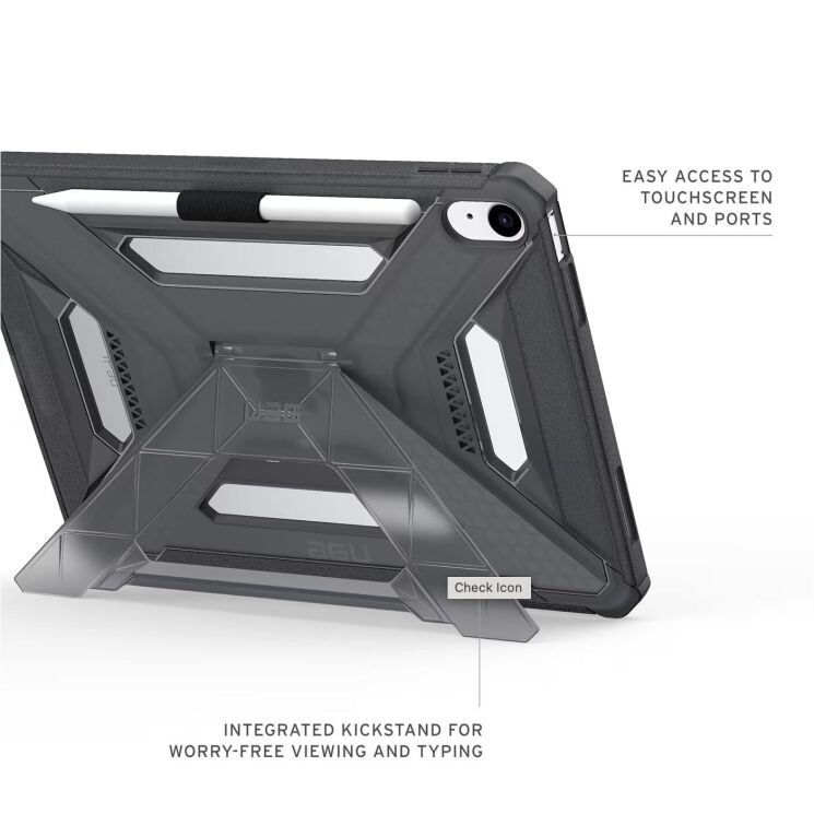 Захисний чохол URBAN ARMOR GEAR Scout Plus для iPad 10.9 (2022) / iPad 11 (2025) - Ash: фото 7 з 7